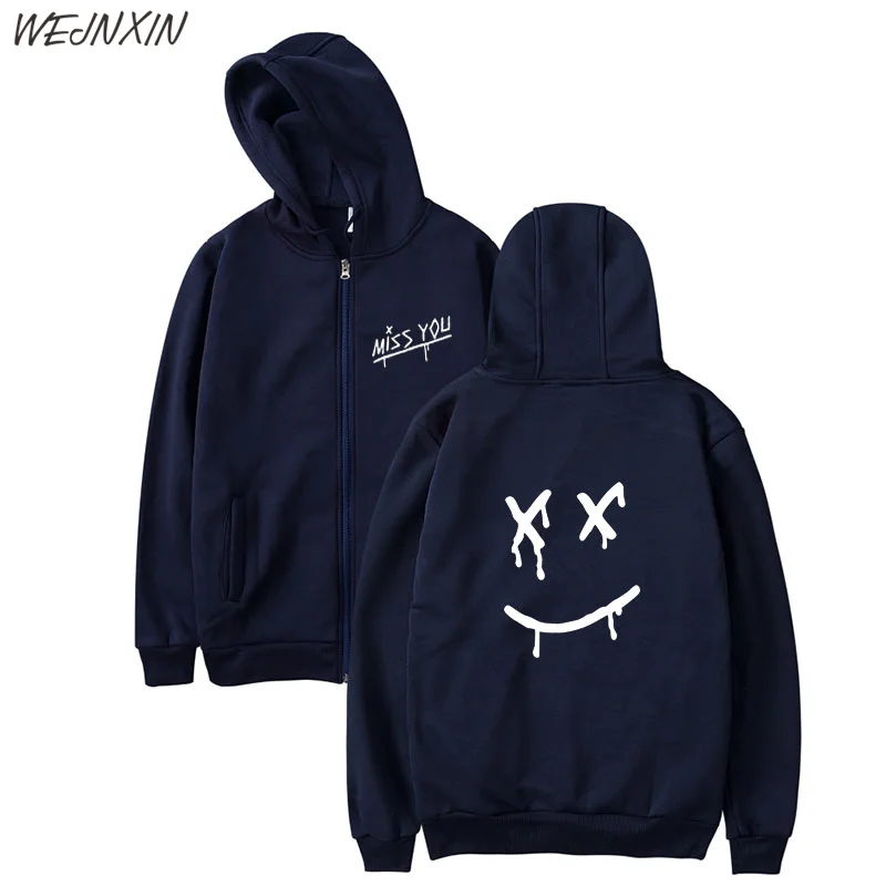 

WEJNXIN Oversized Louis Tomlinson Zipper Hoodies Women Men Unisex Fleece Miss You Sweatshirt Hip Hop Cool Club Wear Streetwear