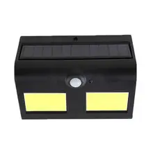 Солнечная настенная лампа COB PIR датчик движения водонепроницаемый свет широкое освещение индукционный угол человеческого тела наружная садовая лампа