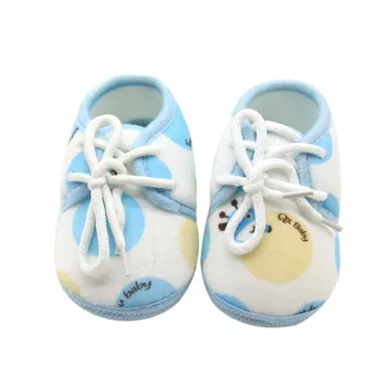 

0-18M Infant Cotton Printed Lace-up CasualShoes Baby Soft Bottom Shoes Leisure Outdoor Shoes Forborn