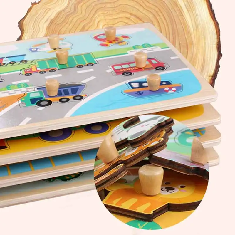 Детская 3d деревянная буквенная головоломка ногти ручная доска детские игрушки форма познание головоломка игра Обучение Обучающие игрушки для детей