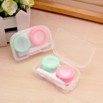 

1PCS Transparent Pocket Plastic Contact Lens Case Travel Kit Easy Take Container Holder Lenses Box Hot sale