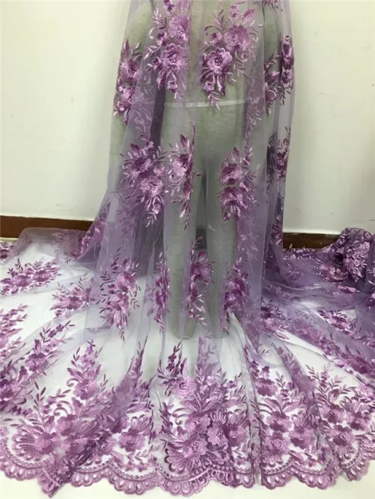 African Lace Fabric 2018 Embroidered Nigerian Laces Fabrics High Quality French Tulle Material For Women | Дом и сад