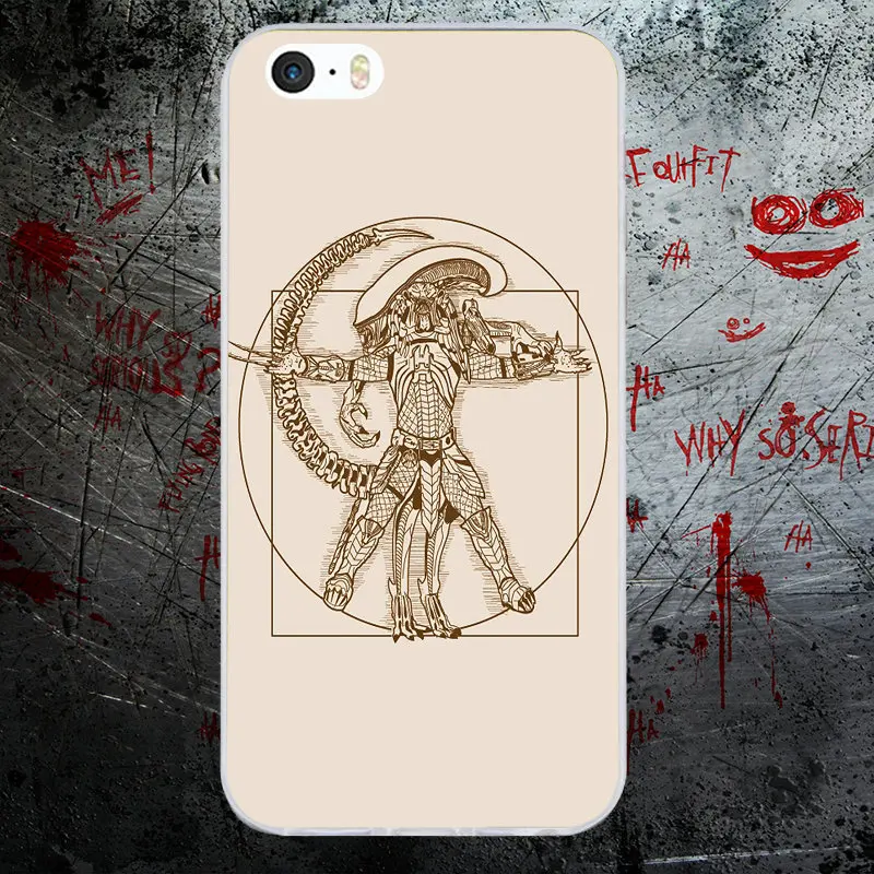 Alien Fan Art Ridley Scott Hr Giger Мягкий ТПУ силиконовый чехол для телефона iPhone 4 4S 5 5S 6 6S 8 7 Plus X