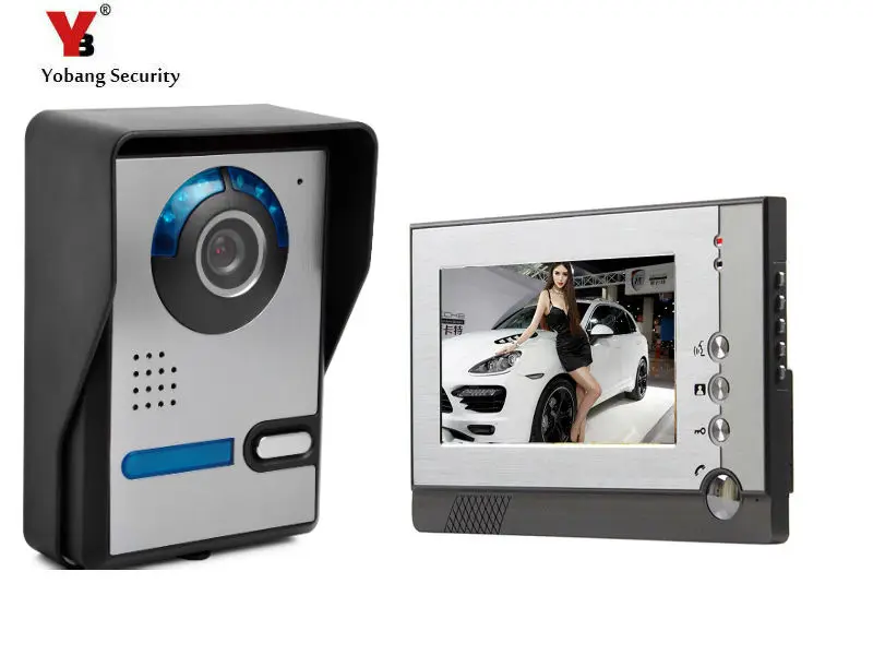 

Yobang Security 7" inch Color LCD Screen Doorphone Door Intercom Video Intercom Doorbell System Release Unlock for Private House