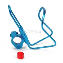 Bike Motorcycle Handlebar Mount Aluminum Alloy Drink Bottle Cup Holder Blue