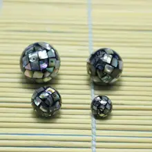 Белый/черный плоский овальный 13*26 мм abalone shell Натуральные Бусы скидка подарок 10 шт в партии