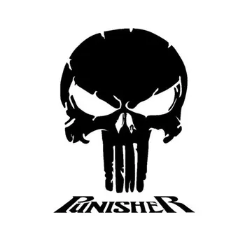 

14cm*18cm Punisher Vinyl Fashion Creative Personality Cool Skull Window Decals Car Sticker C5-0678