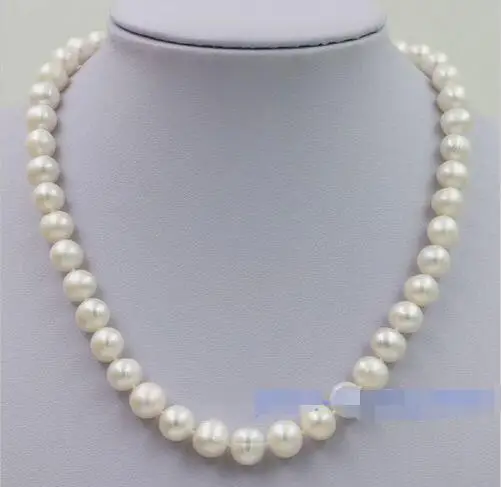 

10X10 jewerly free shipping 18" AAA 10-11 MM SOUTH SEA NATURAL White PEARL NECKLACE Selling