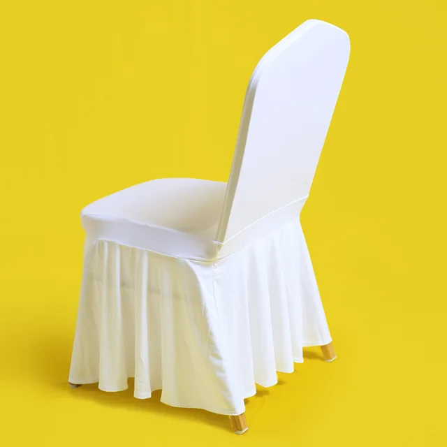 50pc White Universal Stretch skirts chair cover Spandex Party skirting