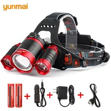 8000 Люмен Camp XML-T6+ 2Q5 светодиодный налобный фонарь+ 2x18650 перезаряжаемая батарея для рыбалки lampe frontale