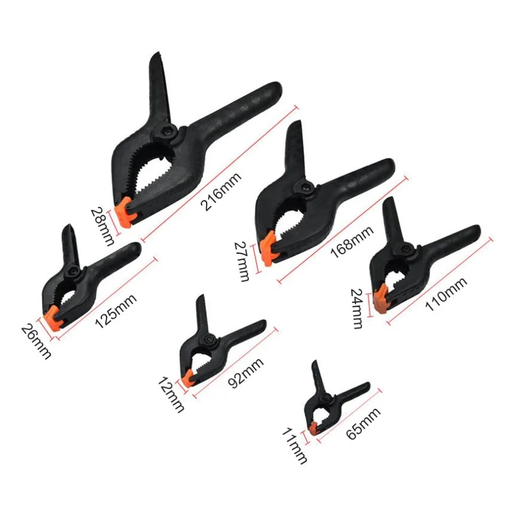 

Clip 2" 3" 4" 4.5" 6" 9" inch Spring Clamp Strong Toggle Spring DIY Tools Plastic Nylon for Photo Studio Background Clamp Heavy