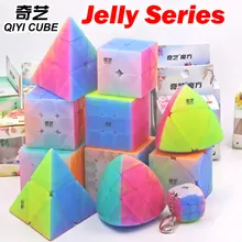 Magic cube Puzzle QiYi 2x2 3x3 4x4 5x5 странной формы Пирамида перекос Marstermorphix SQ1 квадратный-1 брелок прозрачные cube