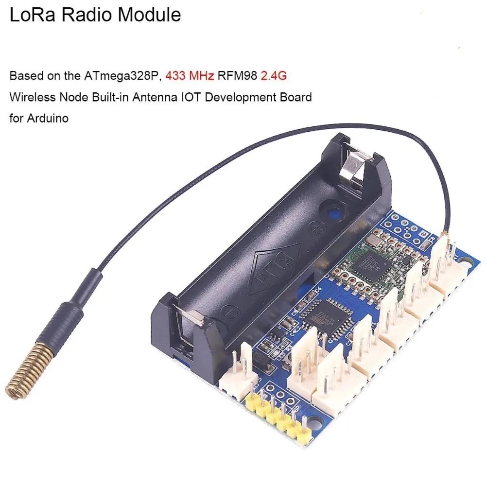 LoRa радио узел v2.0 на основе Sx1278 LoRa 433Mhz 2,4G RFM98 для Arduino ATmega328P антенна UFL FZ3043 RCmall