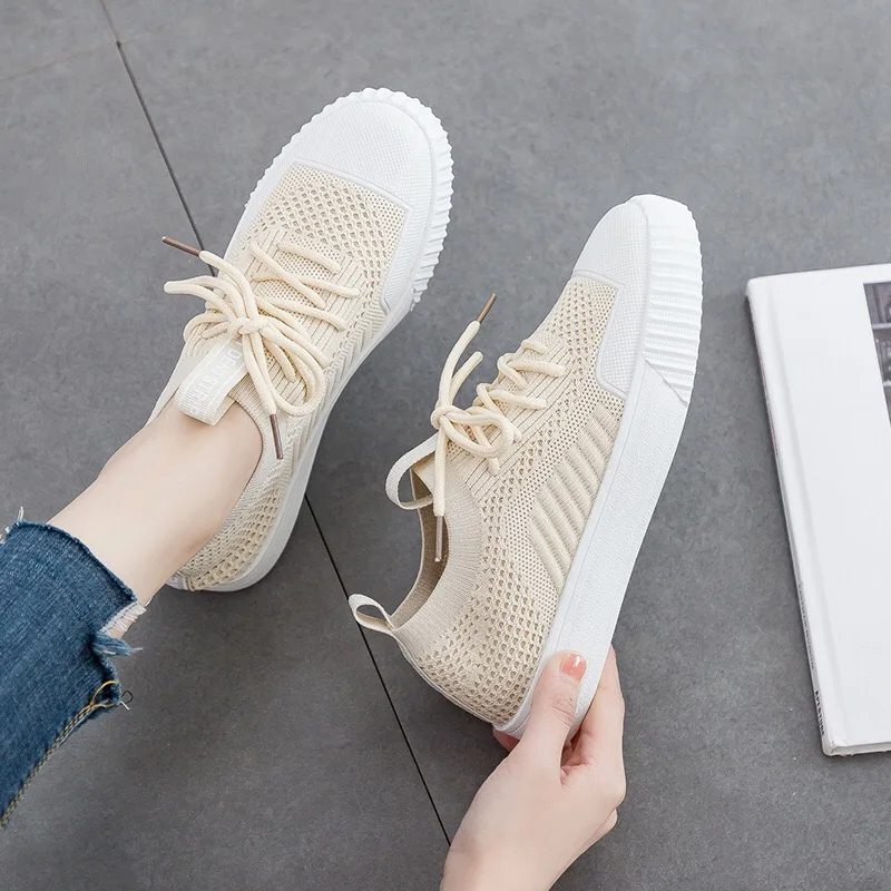 Женская обувь 2019 кроссовки Flyknit женская супер легкая Вулканизированная для Basket