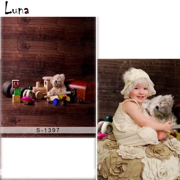 

MEHOFOTO Wood Wall Doll Vinyl Photography Background For Children Wood Floor New Fabric Flannel For Newborn photo studio 1397