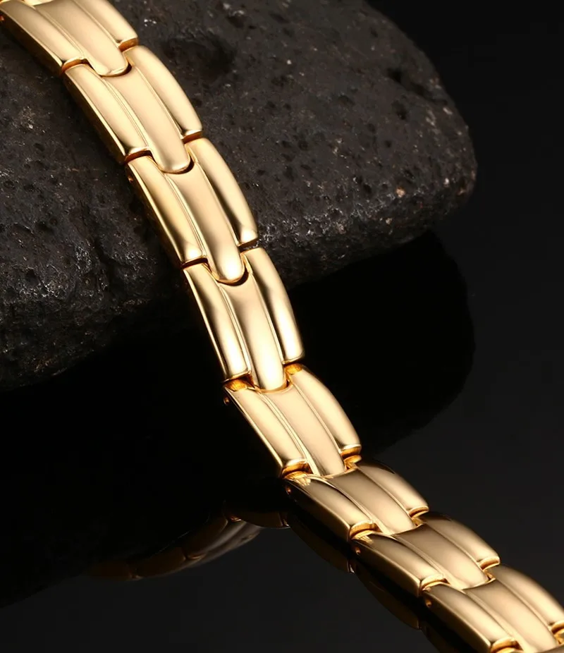 

Top quality 11MM stainless steel health care set magnet bangles & bracelets for men & hologram bracelet & Energy bracelets men