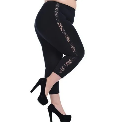 Slim Lace Side Plus Size 4xl Sexy Pants Capris Women Casual - AliExpress