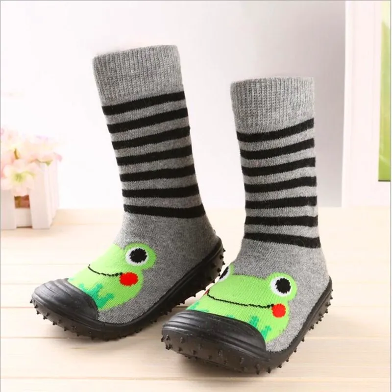 Для детей, малышей Животные носки для девочки, мальчика с резиновая подошва носки-тапочки для малышей, для девочек и мальчиков с ws102YD