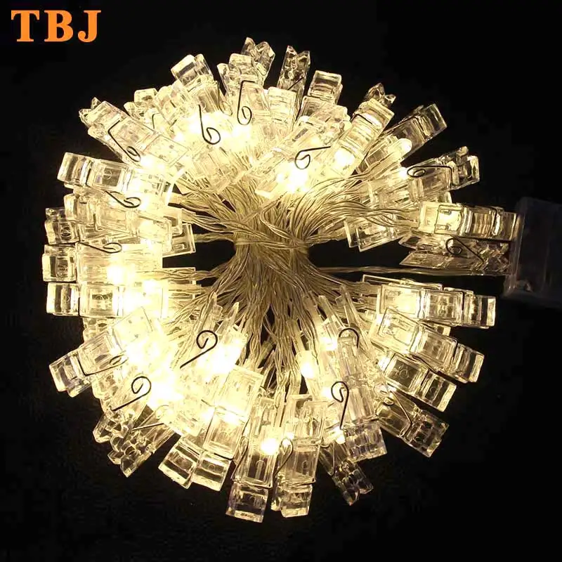 

Photo Clip String Light 10LED 20LED 40LED Starry Decorative String Lights 5V for Christmas Wedding Party Hanging Decoration