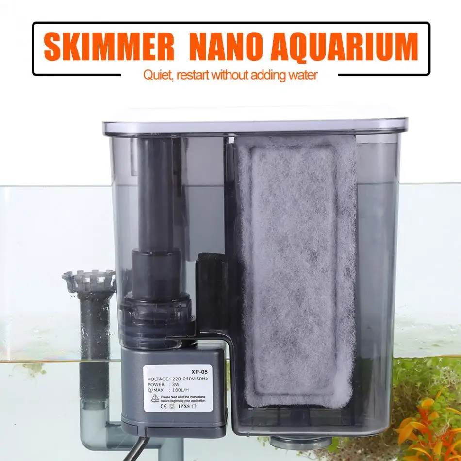 New 220V External Hang On Waterfall Filter Fish Tank Aquarium Surface