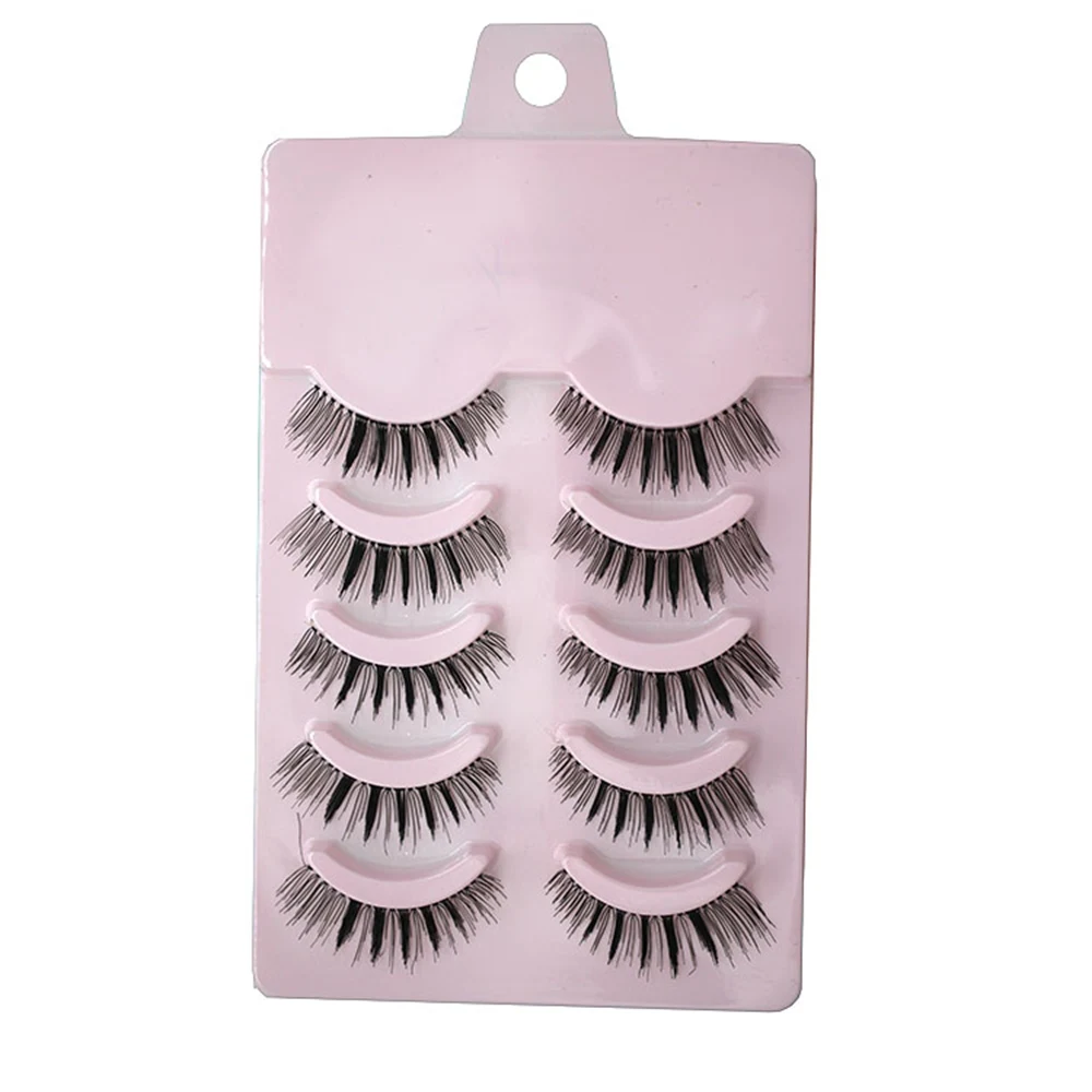 

5 Pair Lovely False Eyelashes Natural Long Fake Eyelash Hand Made Eye Lashes Makeup Tool Lash Extension Light Cilios Lash H57