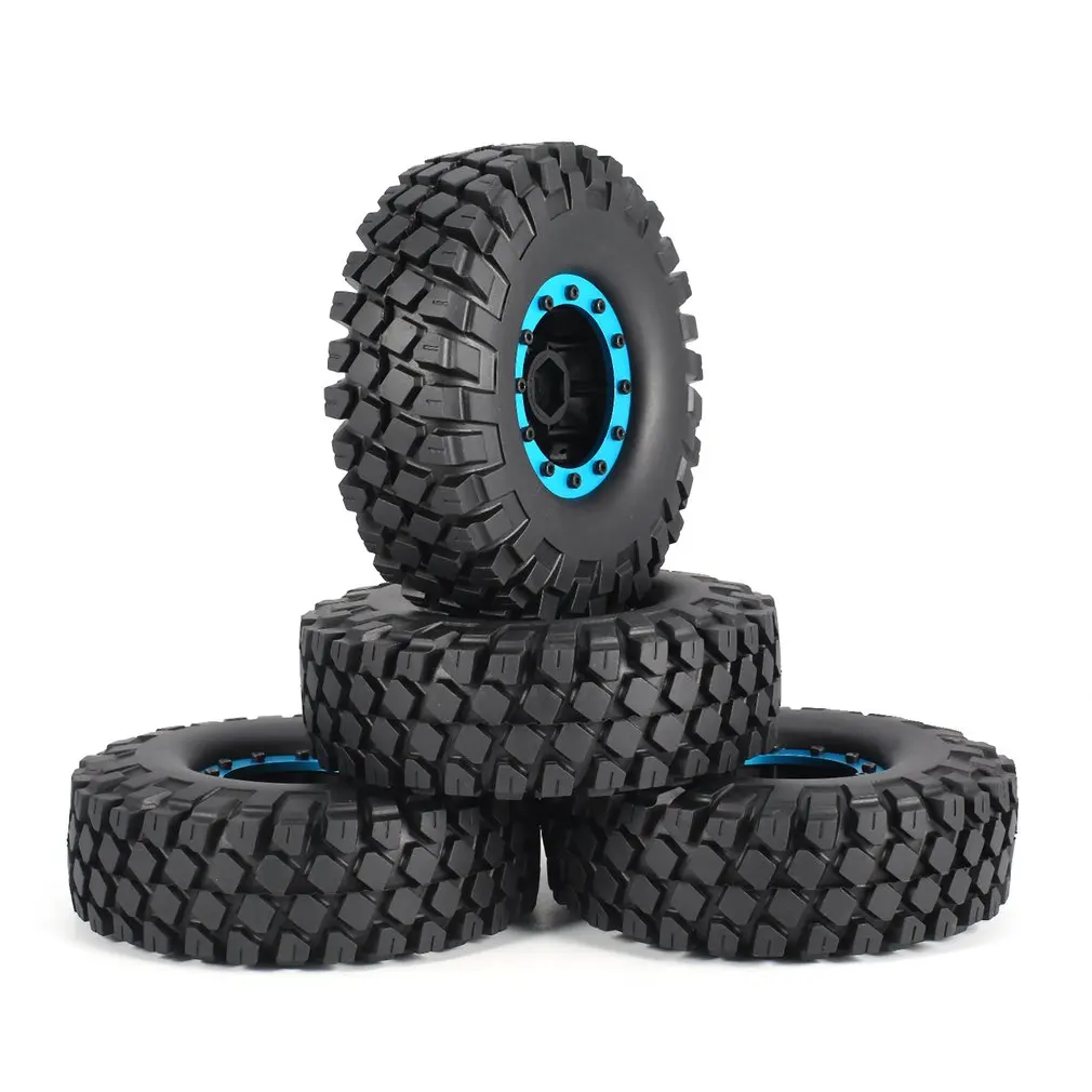 

4pcs AUSTAR 6020 110mm 1.9in Rim Rubber Tyre Tires Beadlock Wheel Set for Axial SCX10 RC4WD D90 1/10 RC Crawler Car Model HOT!