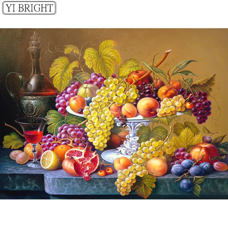 

5D DIY Full Square Diamond Painting Cross Stitch Still life of fruit 3D Diamond Embroidery Rhinestone Mosaic Home Decoration