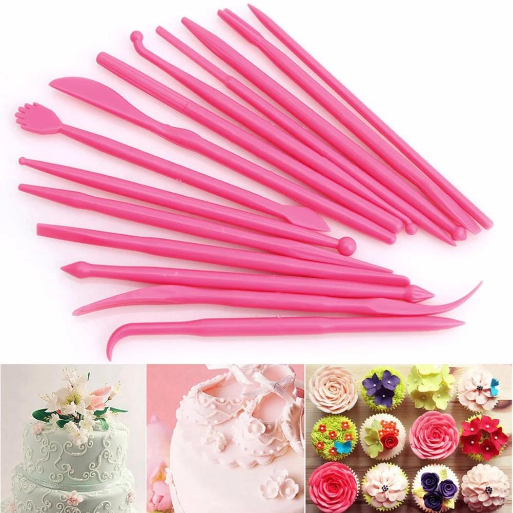 

14PCS/Set Mold For Cake Carving Pen DIY Baking Flower Modeling Sculpture Fondant Decorative Mini Group Tools Kitchen Tools