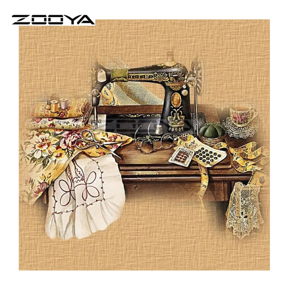 

ZOOYA 5D DIY Diamond Embroidery Sewing Machine Wool Needlework Diamond Painting Cross Stitch Full Drill Mosaic Decoration BK621