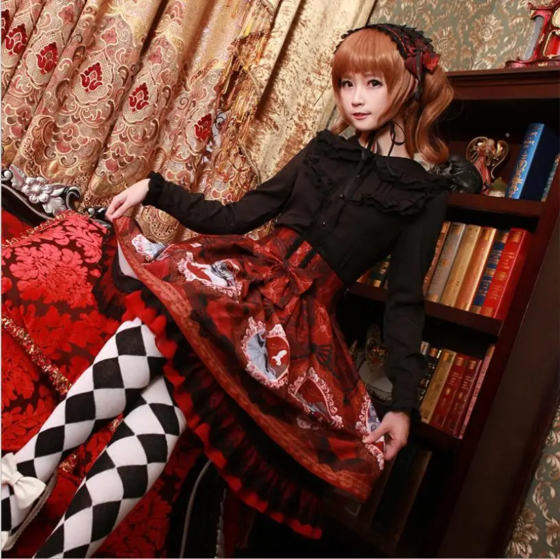 2018 sprookje verhaal nieuwe rok print lolita positionering Harajuku ban stof chiffon sk mode temperament rok 2018 sprookje verhaal nieuwe rok print lolita positionering Harajuku ban stof chiffon sk mode temperament rok