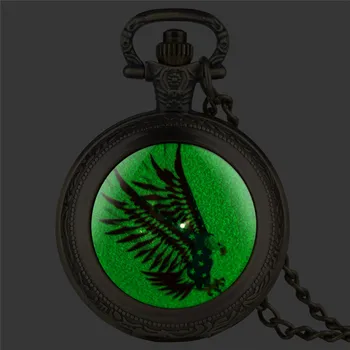 

Elegant Quartz Pocket Watch Retro Link For Women Men Sea Eagle Pattern Pocket Watch Classic White Dial Gift For Pocket Watch