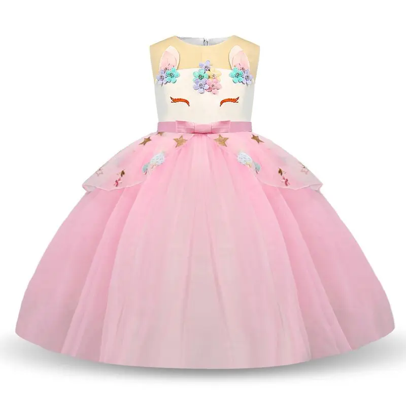 

Fancy Girl Unicornio Dresses Princess Girls Cosplay Dress Up Costume Kids Party Tutu Gown Clothing for Girls Unicorn Costume