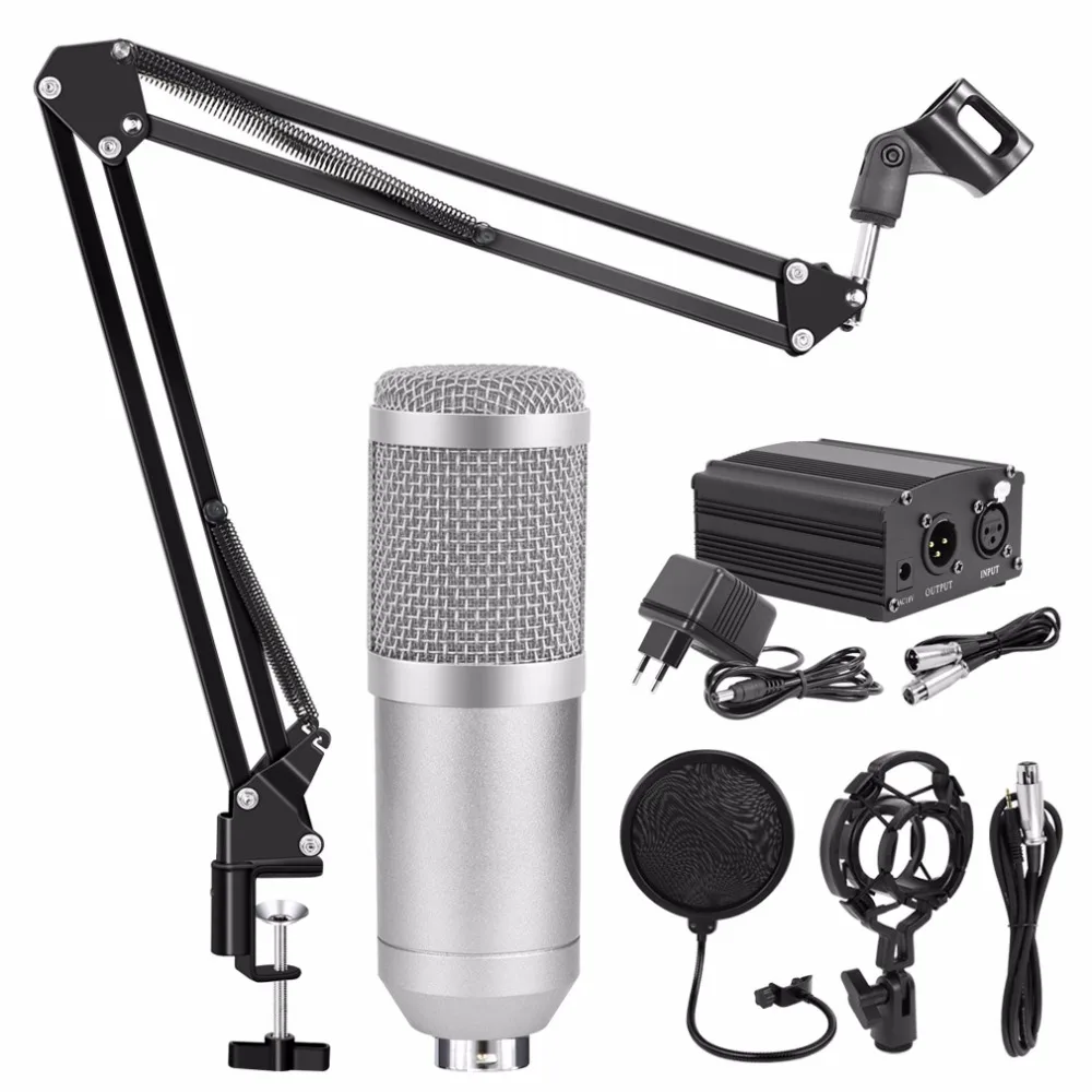 Professional BM 800 Karaoke Microphone Condenser Microphone Kits Bundle