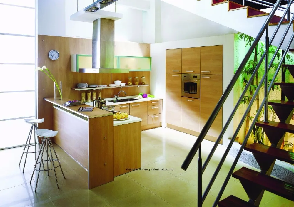 melamine/mfc kitchen cabinets(LH ME048)-in Kitchen Cabinets from Home