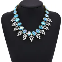 Роскошное ожерелье с кристаллами AB для женщин, для свадебной вечеринки, массивное ожерелье с большим воротником, ювелирное изделие, бохо, этническое большое ожерелье-чокер