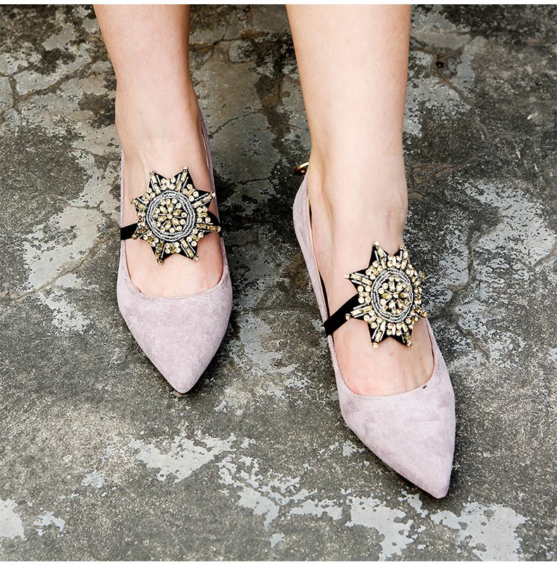 Высокое качество 1 пара цветы украшенные стразами для обувь на высоком каблуке ручной DIY украшения для обуви Свадебная вечеринка обувь