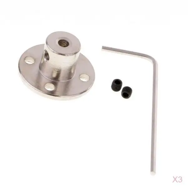 3 Set of 8mm Rigid Flange Coupling Motor Guide Shaft Coupler Motor Connector Set