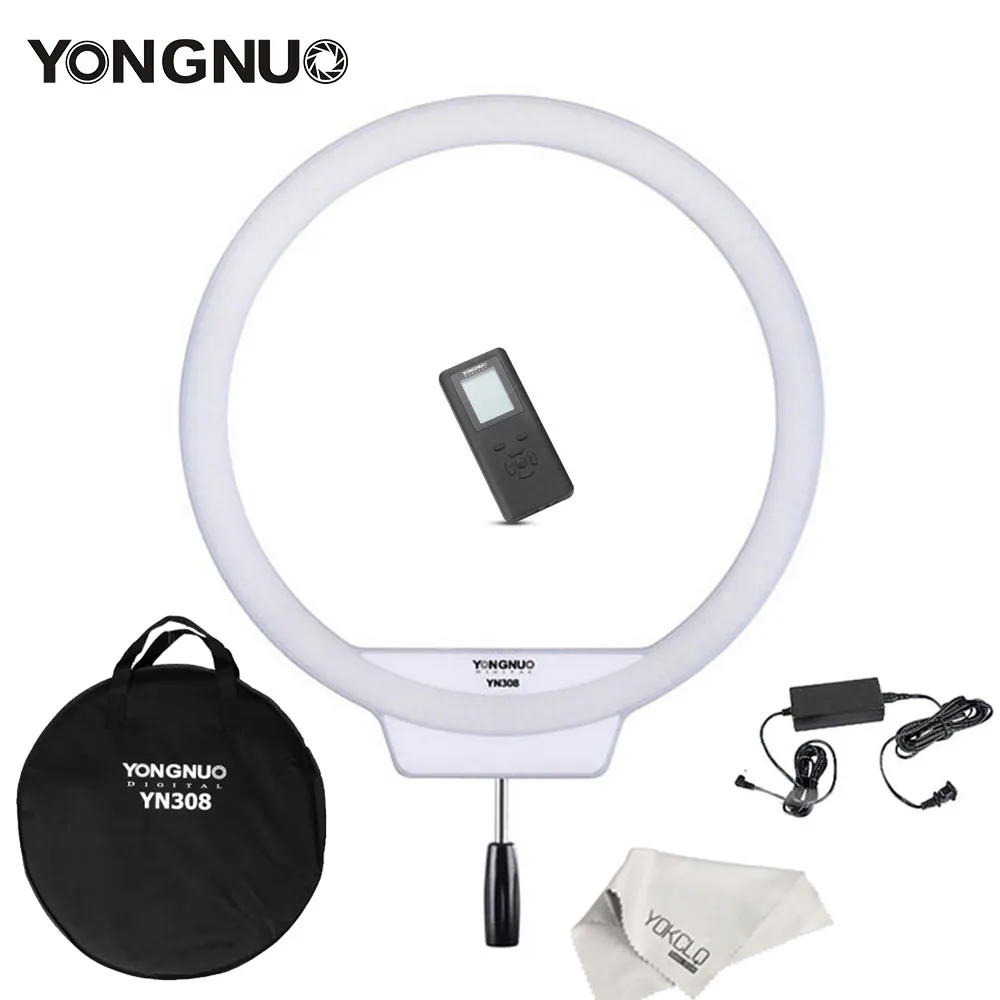 Yongnuo YN308 yn 308 селфи кольцевой свет 5500K цветовой температуры светодиодный видео