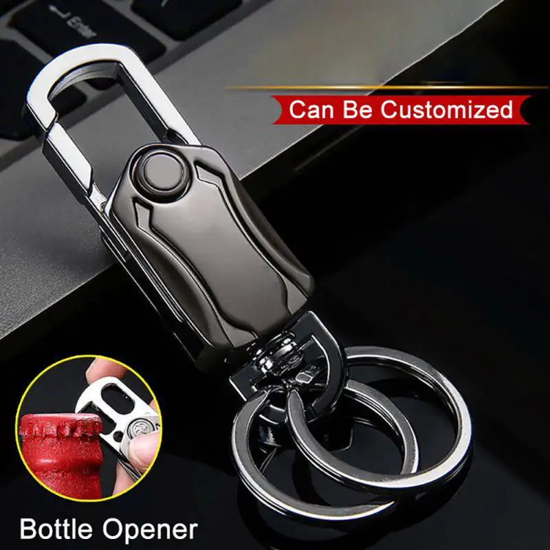 

Spinner Toys keychain opener Fingertip Gyro Finger For Anti Stress 360 degree rotation metal creative business gifts logo custom