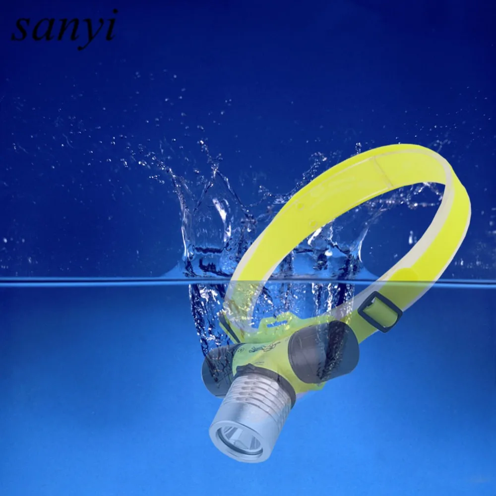 Фонари для подводного плавания 20 м 1000 лм 3 режима 18650/AAA|head torch|diving headlamplight headlights |