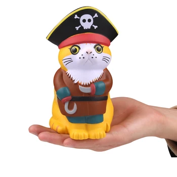 

Kawaii Squishy Jumbo Caribbea Pirates Cat Slow Rising Reduce Pressure Stress Relief Kids Squeeze Toy Gift For Children