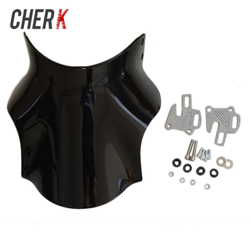 Billige Cherk Motorrad Schwarz Windschutzscheibe Windschutz Für Honda Hornet CB400 CB600 CB750 CB900 CB919 CB250 CB 400 600 750 900 919 250