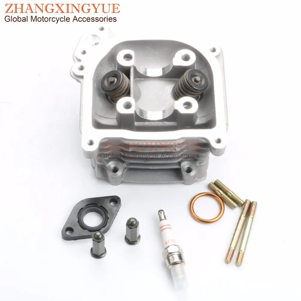 

39mm-52mm EGR Cylinder Head & Valve & A7TC Spark Plug for Zongshen ZS50QT-4 cab50 139QMB GY6 50cc 4T