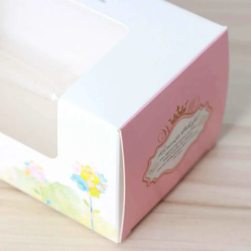 Бумажная Подарочная коробка для свадьбы, дома, вечеринки, дня рождения, коробка для кексов с окном, цветы, коробка для кексов, конфет, упаковка для выпечки