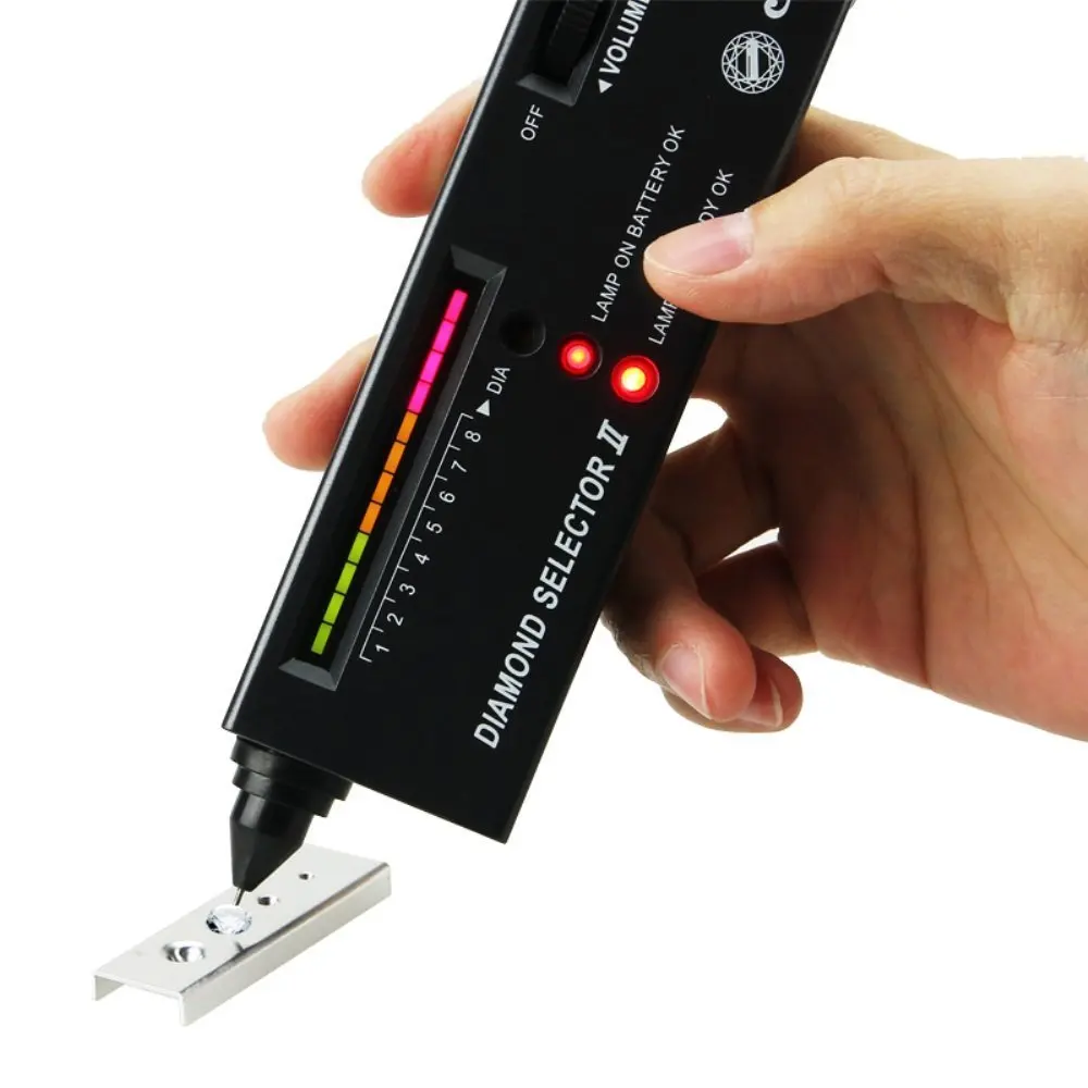 Image Diamond Tester Jeweler Measurements Gemstone Selector Watcher Tool LED Test Pen