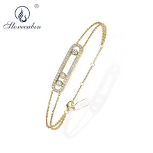Lovecabin, Настоящее серебро, 925 пробы, Move, классическое изделие, Pave CZ, циркон, Move Free, браслет, французский бренд, бижутерия для женщин, ювелирное изделие