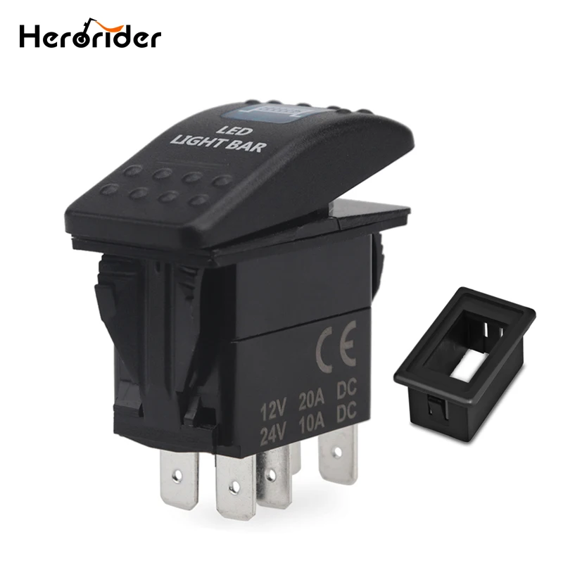 Herorider 5pin Car Boat Truck Lighted Toggle Switch Panel 12v Onoff