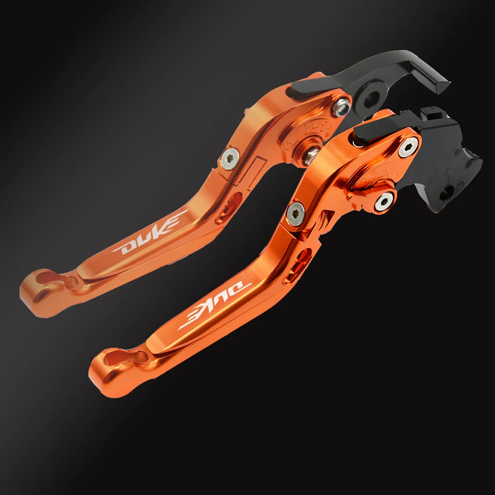 For KTM 125 200 390 Duke Motorcycle Clutch Brake Lever Adjustable Motorbike CNC Aluminum Brake Clutch Levers with Duke LOGO
