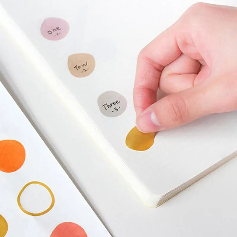 Irregular Round Macaron Stickers Paper Clear Decoration Creative Geometric Adhesive Sticker Kawaii School Supply Bullet Journal