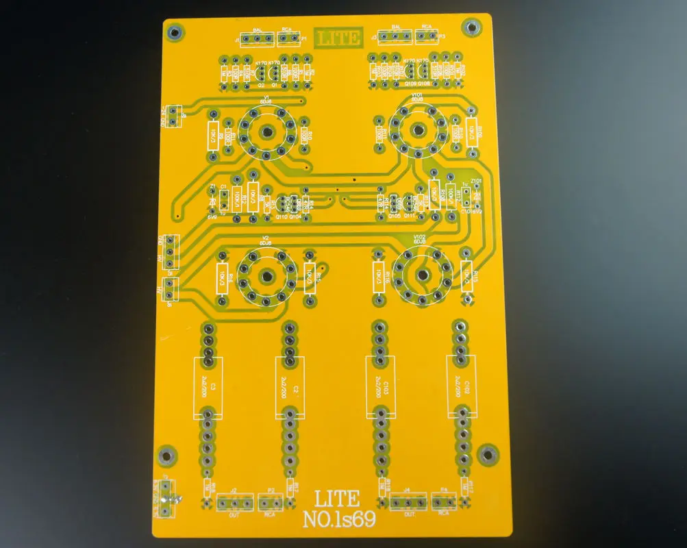 

2018 hot sale 1pcs Full - LS69 Balance Tube Pre - Amplifier PCB Empty Board 6922x4 free shipping